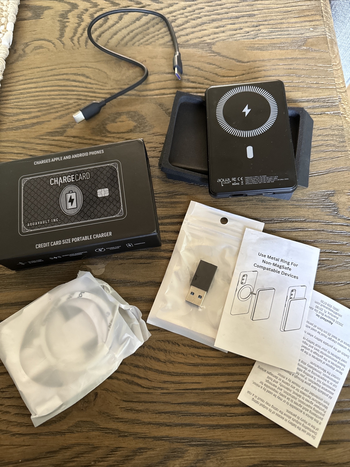 Wireless And Magnetic ChargeCard Portable Charger. New Open Box. | eBay