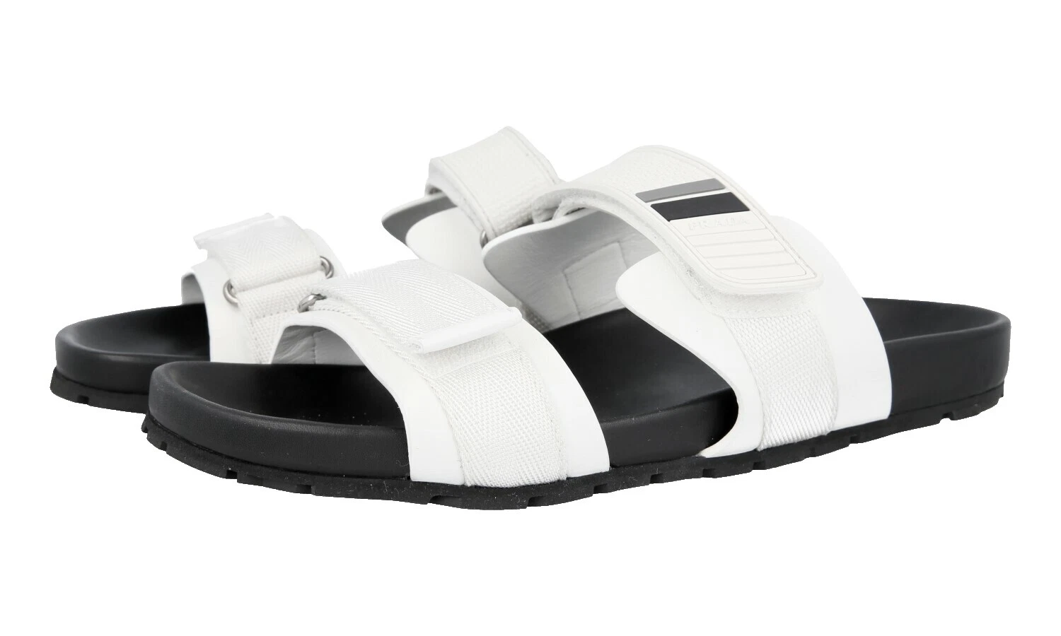 Sandalias superiores de cuero blanco para hombre