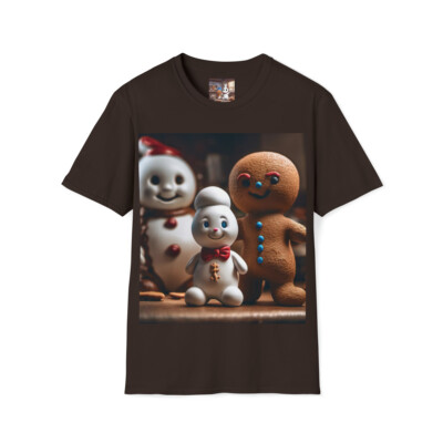 Ginger Bread Man and Dough Boy Friends Tee-Shirt All Sizes