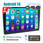 9" 2DIN Car Stereo Radio GPS Android13 Apple CarPlay Touch Screen Bluetooth WIFI