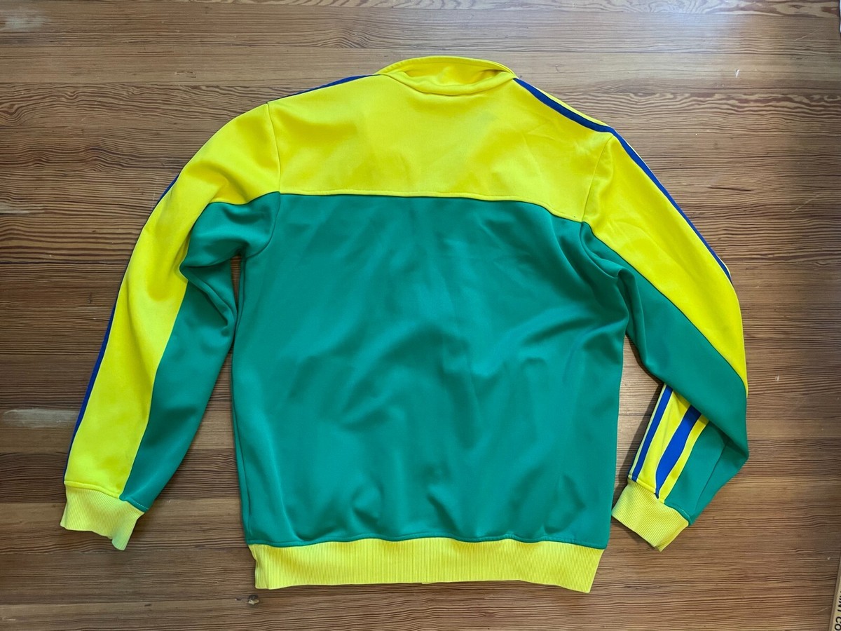 Adidas Brazil 1822 Yellow Soccer Jacket Men's Large