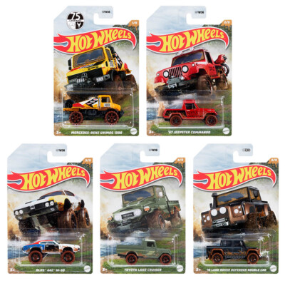 Mud Runners 2022 Cars Set 5 Modellautos 1:64 Hot Wheels HFW36 - 979T