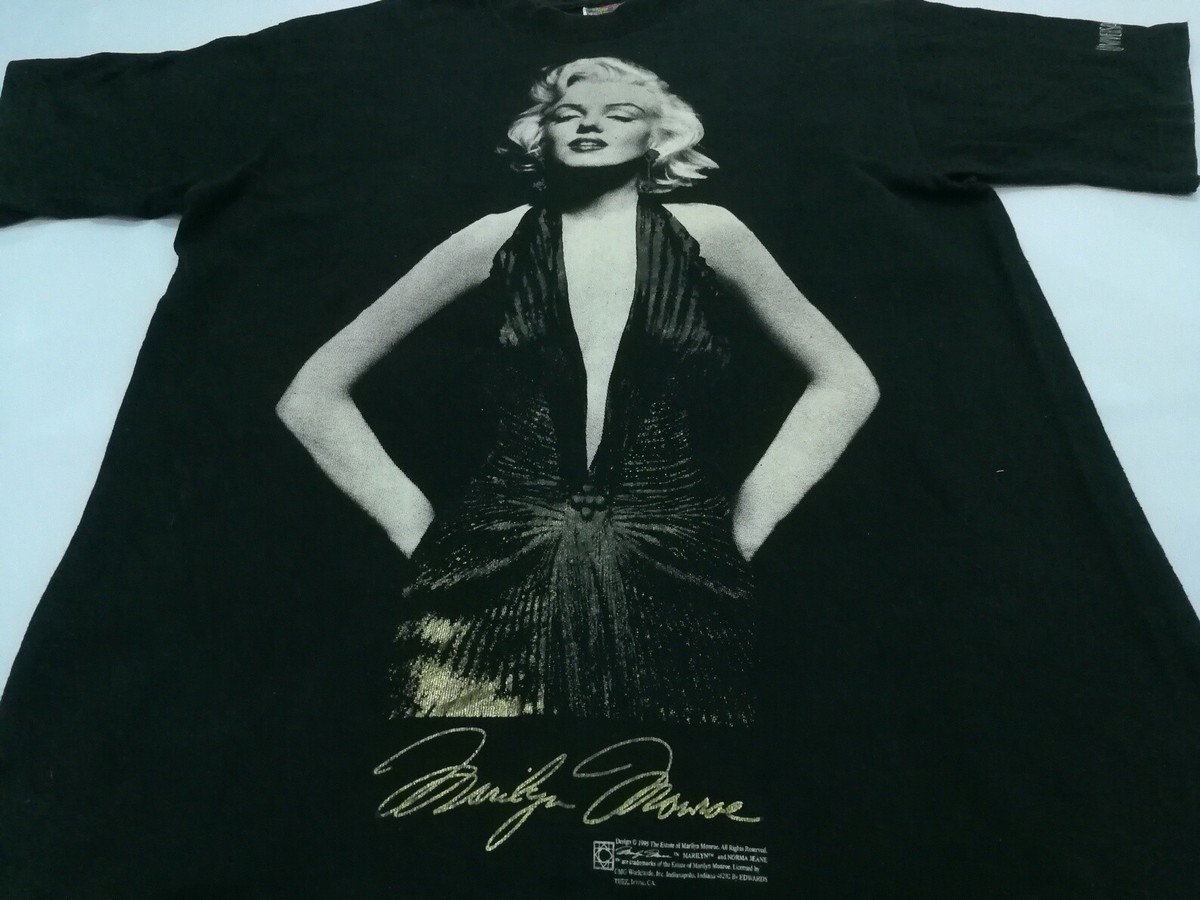 Vintage 1990s Rare Marilyn Monroe T Shirt M Hollywood Gold