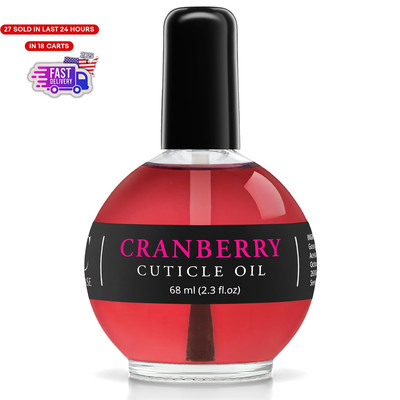 Moisturizing Cuticle & Nail Care Oil 2.3 Fl Oz - Cranberry Scented   Infused wit