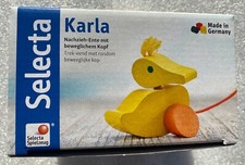 Selecta Świat małych dzieci Karla Kaczka Zabawka przesuwna Zabawka na kółkach Drewniana zabawka 62001