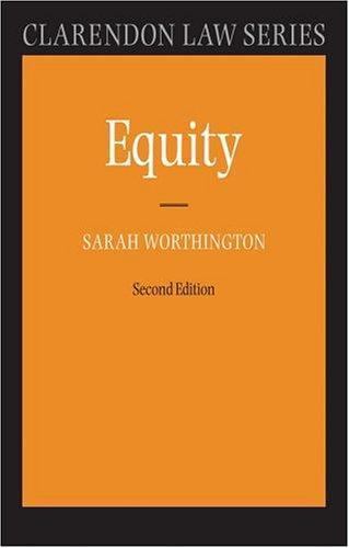 Clarendon Law Ser.: Equity by Sarah Worthington (2006, Trade Paperback)