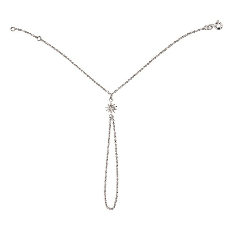 Bracelet chaîne de main soleil argent massif pour vos tenues d'été