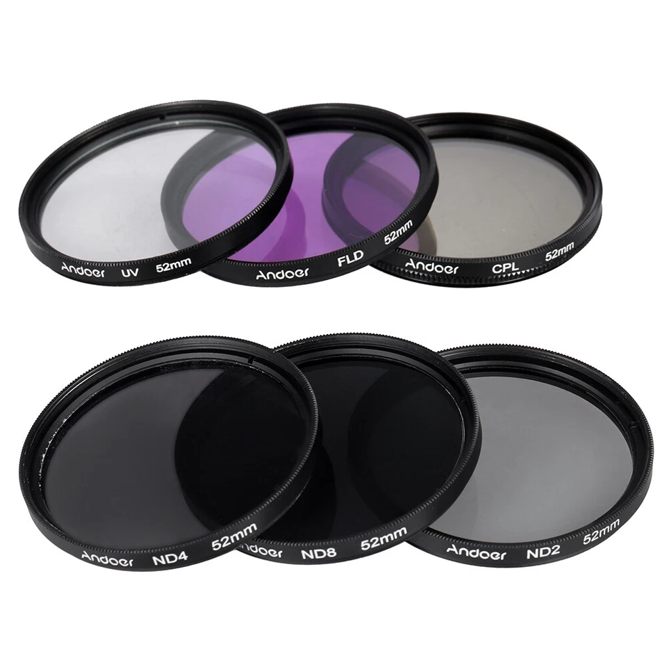 52mm Lens Filter Kit +CPL+FLD+(ND2 ND4 ND8) with Carry Pouch / B3R6 - Image 3 of 4