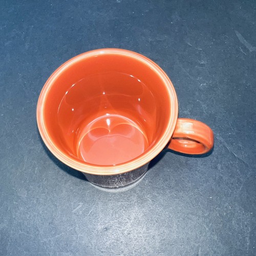 Fiestaware Orange Tom & Jerry Ring Handle Coffee Cup Mug Fiesta - Picture 2 of 5