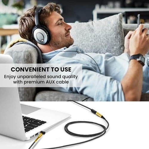 3.5mm Audio Aux Cable Male to Female Jack Stereo Lead iPhone Car PC Headphone UK - Picture 6 of 10