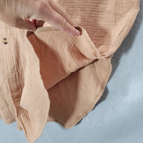 Dokotoo Shirt Dress Women 2X Gauzy Beachy Button Maxi Cover Up Neutral Light New - Picture 7 of 18