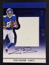 2017 Panini Preferred #85 Evan Engram Silhouettes Rookie Patch Auto RPA /99