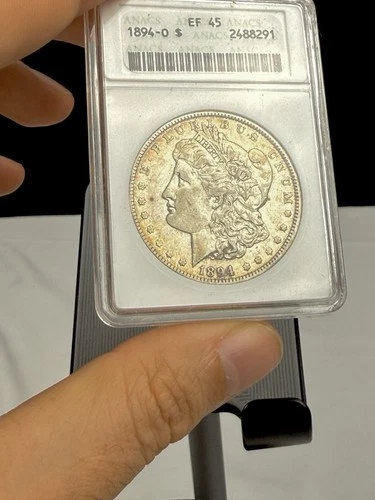 1894-O Morgan Silver Dollar NGC XF-45 OLD ANACS SOAPBOX Subtle Toning Patina