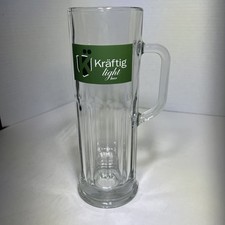Libbey USA Glass Beer Mug 9” KRAFTIG LIGHT BEER Reifschneider ‘s Grill & Grape
