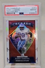 Barry Sanders Crusade Red /99 2021 Rookies And Stars PSA 10