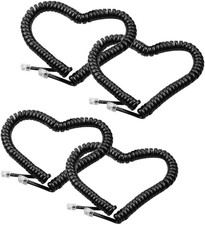 4 Pack Phone Cord Landline 8Ft Uncoiled/1.4Ft Coiled Landline Telephone Handset