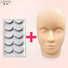 Eyelash Extension Training Head Lashes Pack Makeup Practice Model Fake Mannequ