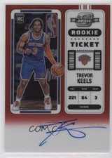 2022 Panini Contenders Optic Rookie Ticket Red Prizm 87/99 Trevor Keels Auto 8d9