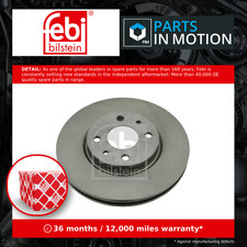 2x Brake Discs Pair Vented fits FIAT PANDA Front 2003 on 257mm Set 46401356 Febi