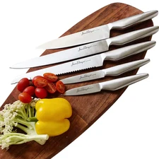JEAN PATRIQUE PROFESSIONAL  CHOPAHOLIC 5 PIECE STAINLESS STEEL KNIFE SET