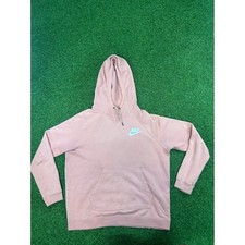 Nike Sportswear Essential Hoodie Rose Pink Pullover Fleece Logo M Medium