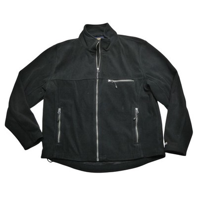 Blaklader Fleece Jacket Mens XL Black Workwear Full Zip Pockets Lined Collared