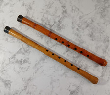 Vintage Handmade Wood Flutes 2 - Beautiful Carving