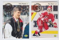 1992-93 UPPER DECK HOCKEY COMPLETE SET 1-640 YOUNG GUNS RC WORLD JUNIORS PROFILE