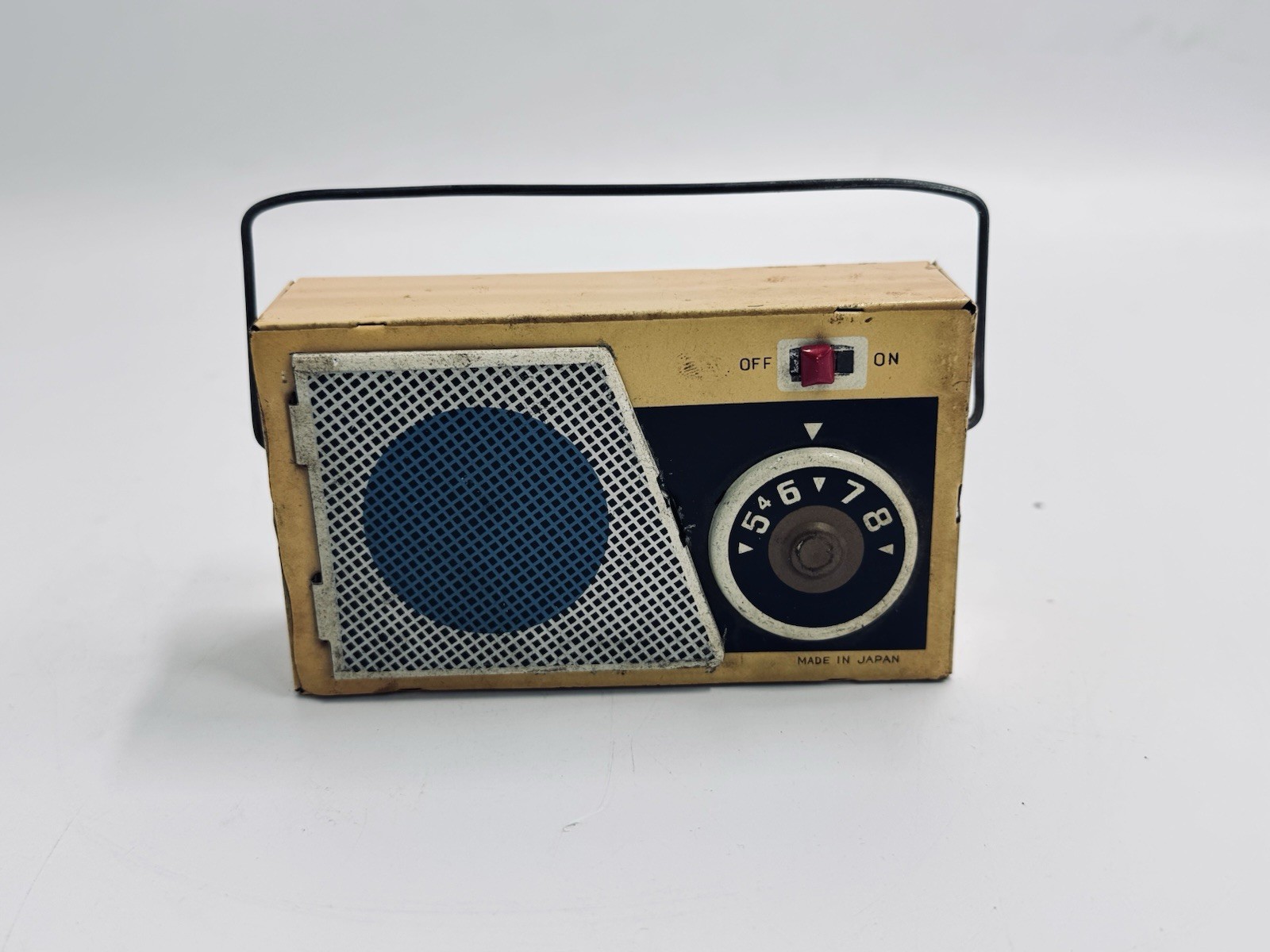 Vintage Japan Tin Toy Joke Radio with Mouse