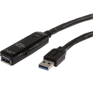 StarTech  USB 3.0 SuperSpeed Aktives Verlängerungskabel St/Bu 10m Schwarz