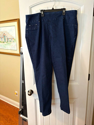 Ruby Rd. Women s Plus Size 20W Straight Leg Dark Wash Blue Denim 5-Pocket Jeans