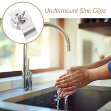 Sleek Aesthetic and Strong Support 12 Stainless Steel Sink Clips Available