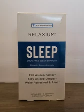 Relaxium Natural Sleep Aid Non-Habit Supplement 30 Tablets 10/2026