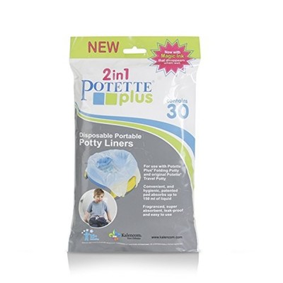 Kalencom Potette Plus Potty Seat Liners - Disposable, Leakproof Liners for Tr...