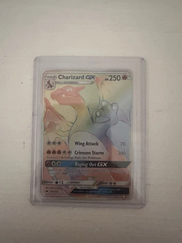 Pokemon Card Charizard GX 150/147 Rainbow Secret Rare Burning Shadows