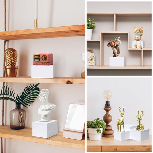 6 Pack Acrylic Risers for Display Acrylic Cube Boxes Risers Display Stands wi... - Picture 7 of 7