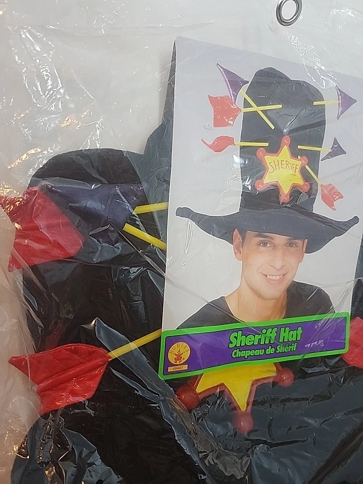 Disfraz de rubíes sombrero de sheriff nuevo en embalaje talla única para la mayoría de las flechas negras insignia Foto 2 de 4