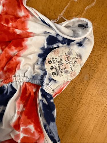 Jolie & Joy Red White Blue Romper Jumpsuit Shorts SZ 3X NEW - Picture 8 of 8