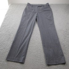 Loft Pants Womens 8 Gray Chino Flat Front Houndstooth Casual