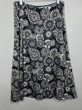 Croft & Barrow Skirt Womens 12 A-Line Midi Rayon Boho Hippie Flowy  Y2K