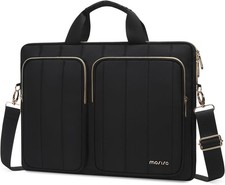 MOSISO Laptop Shoulder Bag, 15-15.6 inch Computer Bag BLACK