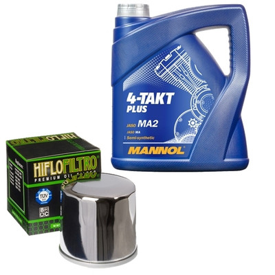 HiFlo Ölfilter Set MANNOL 10W40 4L für Triumph Tiger 1200 XRT ABS Bj.2020