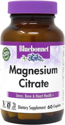 Bluebonnet Magnesium Citrate 60 Caplets Exp 3/27