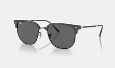 RAY-BAN NEW CLUBMASTER SUNGLASSES GREY ON BLACK / DARK GREY RB4416 6653B1