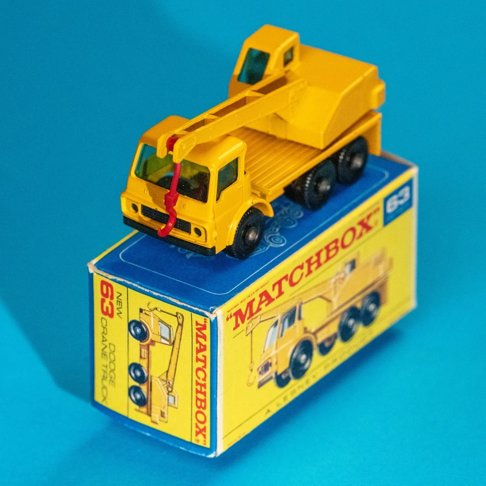 Matchbox Regular Wheels / MB 63 C1 Dodge Crane Truck / NMIB / F Box / 1968 - Image 2 of 4