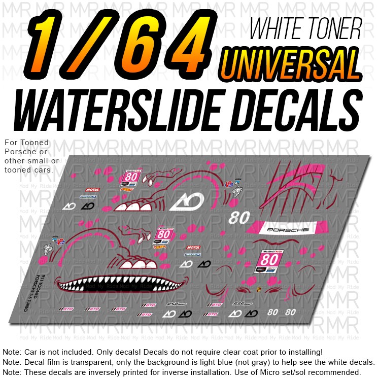 1/64 Scale PORSCHE REXY ROXY Custom White Toner Universal