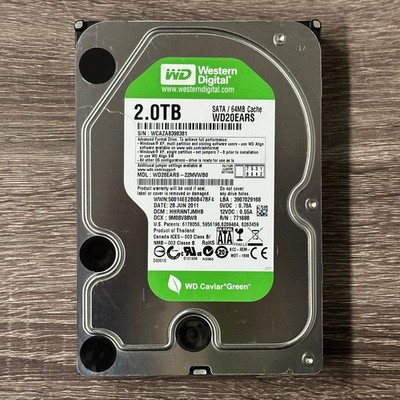Western Digital WD Caviar Green 2TB HDD 3.5'' SATA 3 Gb/s 5400RPM  - WD20EARS