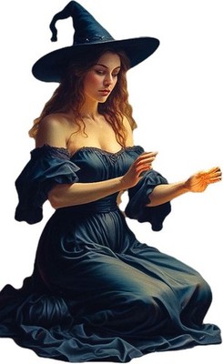 halloween decoration Witch Casting Spells Picture 