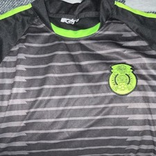 Mexico National Team Soccer Jersey Shirt Black Green w/ Green Trim Size 12