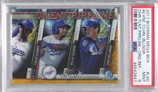 2017 Bowman Mega Box Orange Refractor 5/25 Yadier Alvarez Willie Calhoun 4al